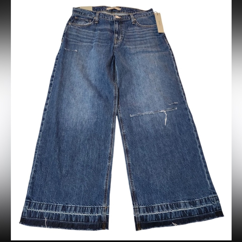 NWT Hudson Freya Mid-Rise Wide Leg Distressed Skater Jeans Sz 30 - Picture 5 of 16